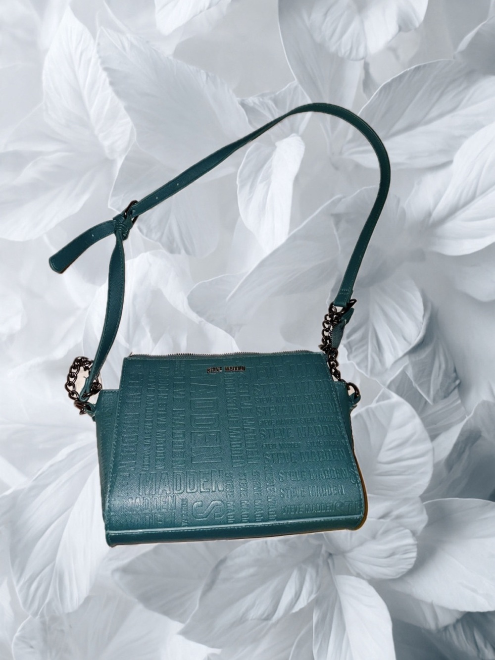 Steve Madden Teal Embossed Leather Crossbody Bag